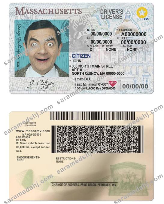USA Massachusetts driving license